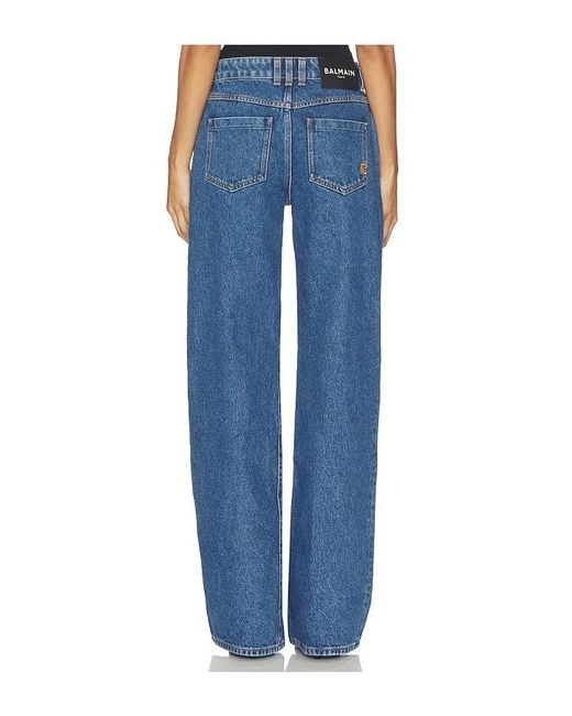 Balmain Blue Denim Straight Leg