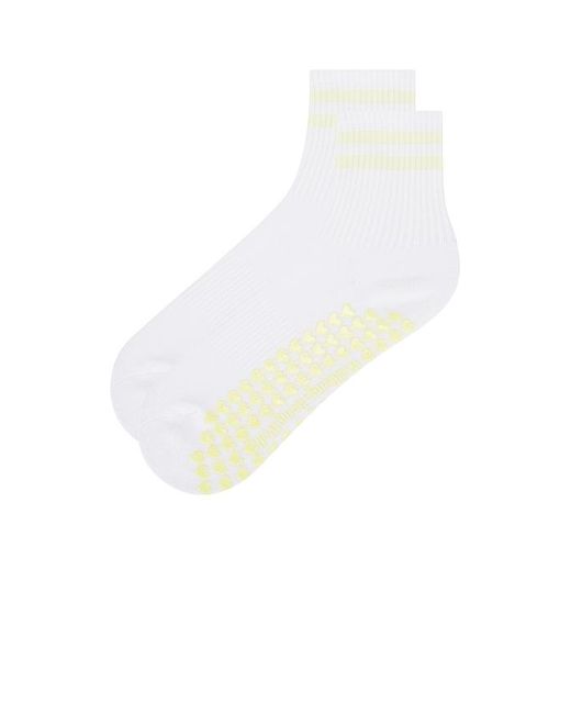 WellBeing + BeingWell Striped Half Crew ソックス White