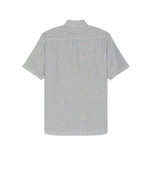 Beams Plus Gray Work Short Sleeve Linen for men