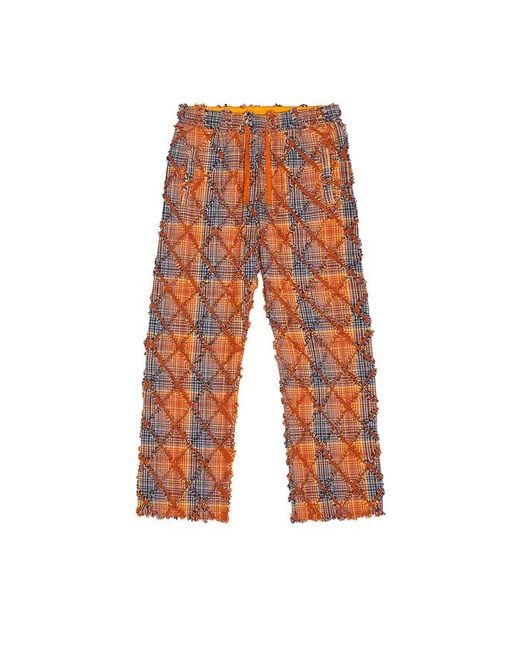 Pleasures Orange Mystic Flannel Pants for men