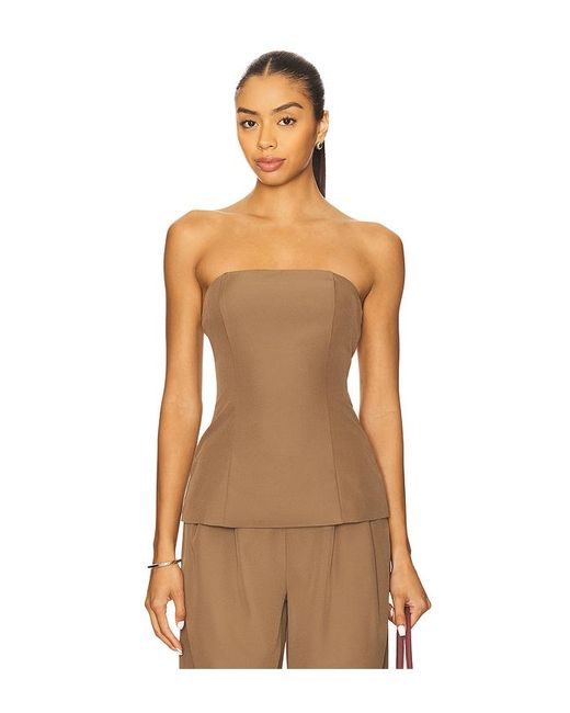 ALL THE WAYS Brown Lily Strapless Top