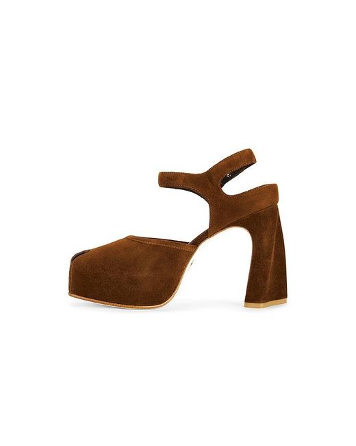 Tory Burch Brown Peep Toe Platform Heel