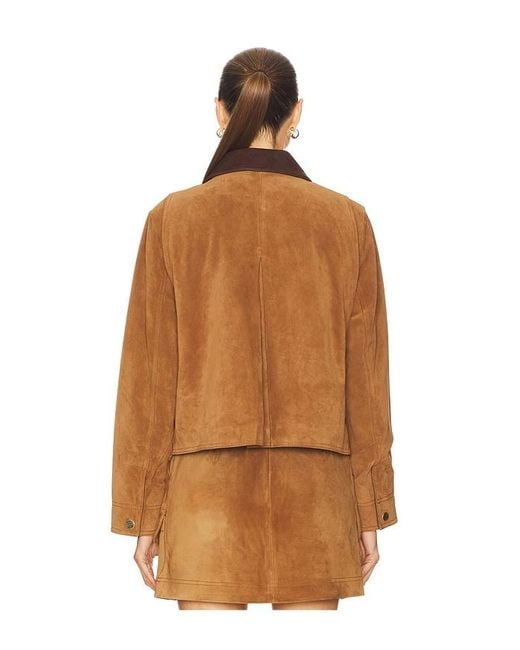 Veronica Beard Brown Walters Cropped Barn Jacket
