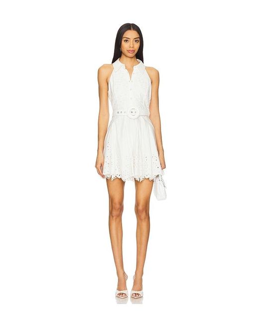 Hemant & Nandita White Short Dress With Buckle Belt