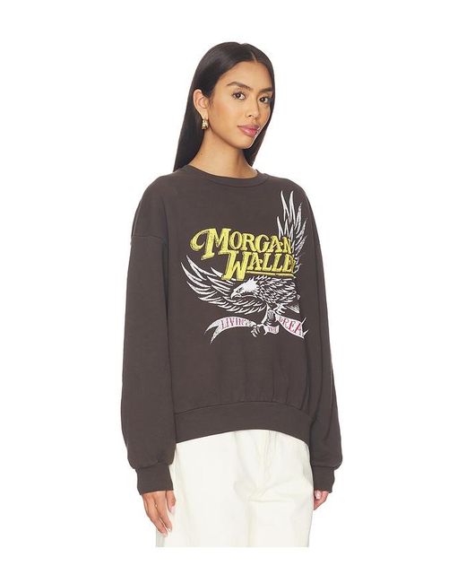 Daydreamer Brown Morgan Wallen Classic Eagle Oversized Crew Sweatshirt