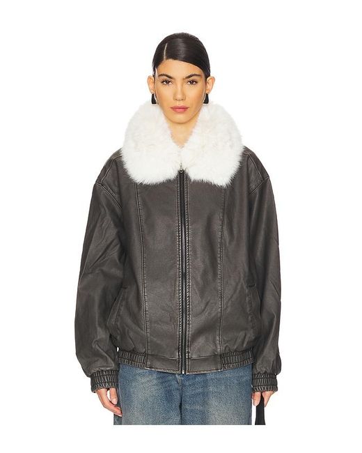 Show Me Your Mumu Black Motor City Faux Fur Jacket
