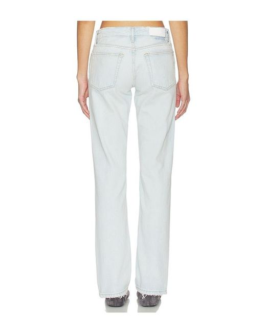 Re/done White The Snatch Back Straight Jean