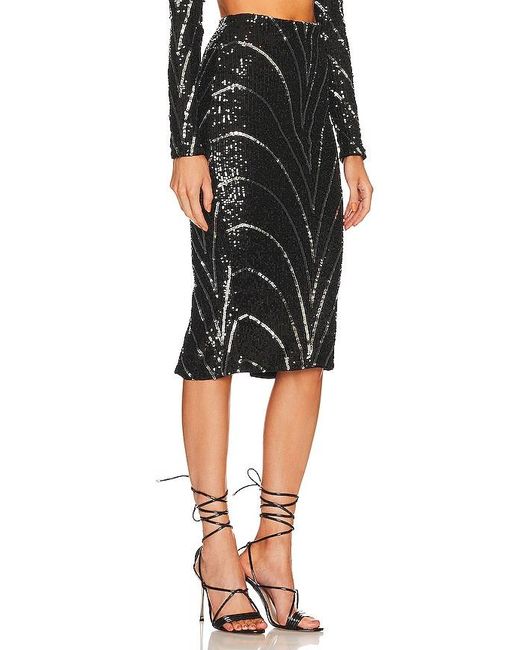 Michael Costello Black X Revolve Leonie Midi Skirt