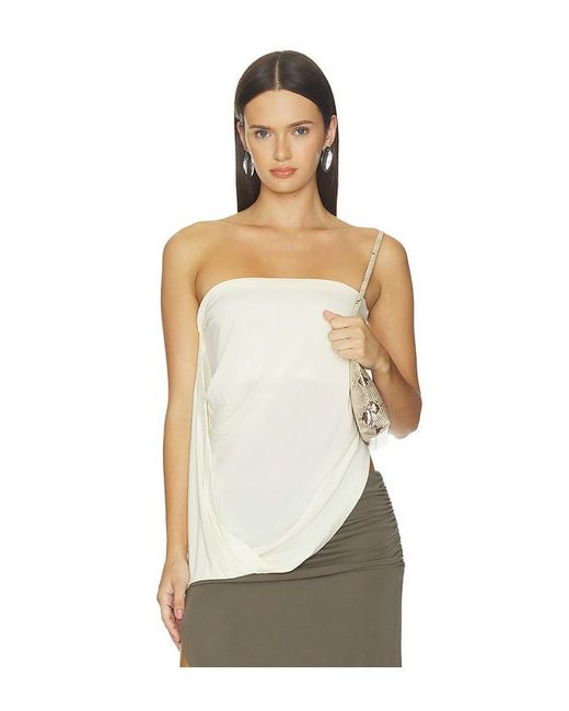 Helmut Lang White Twist Tube Top