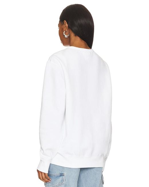 Polo Ralph Lauren White Rl Fleece Crewneck Sweatshirt