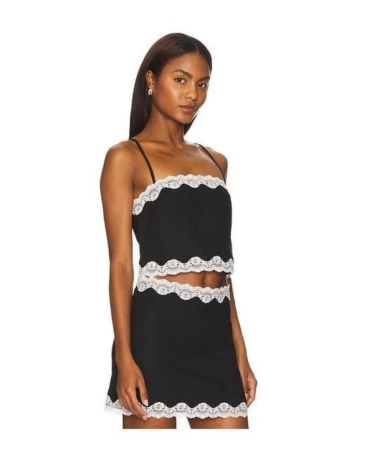 Lovers + Friends Black Georgina Top