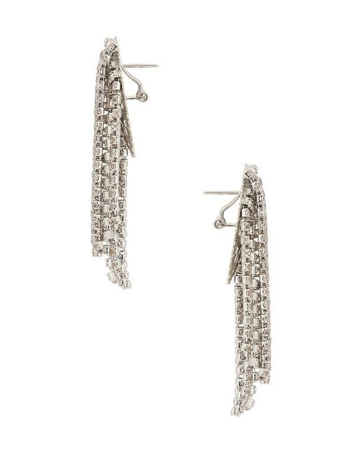 Anton Heunis White Omega Clasp Chandelier Brooch Earrings