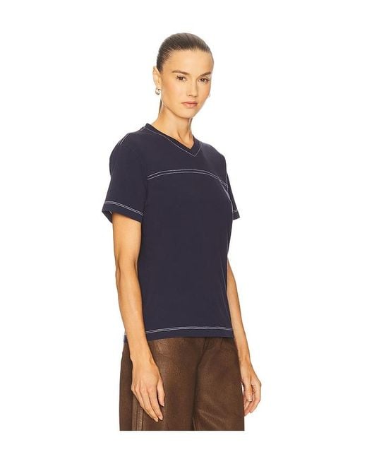 GRLFRND Blue Football Tee
