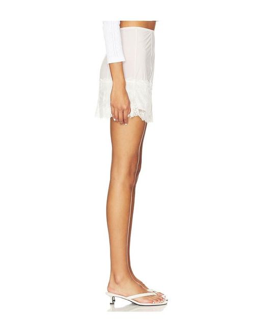 Free People White X Intimately Fp Party Crashers Half Slip Skirt