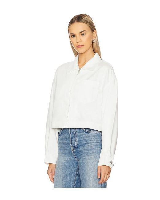 Sanctuary White Cropped Paper Boy Jacket