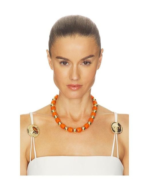 Eddie Borgo Orange Marcy Necklace