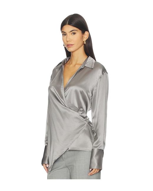 Helmut Lang White Wrap Relax Shirt
