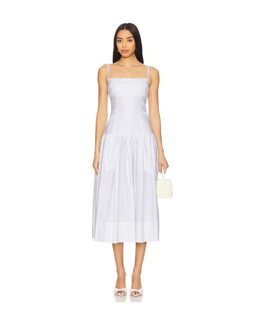 LPA White Katya Midi Dress