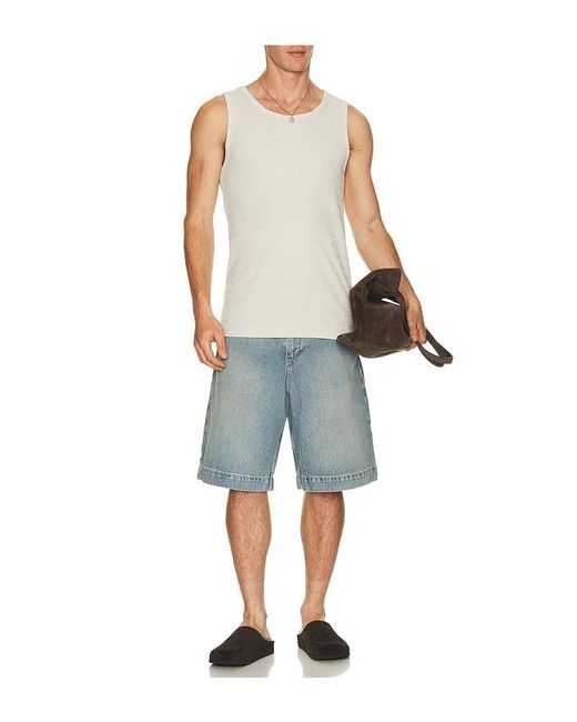 Rag & Bone Blue Baggy Denim Short for men