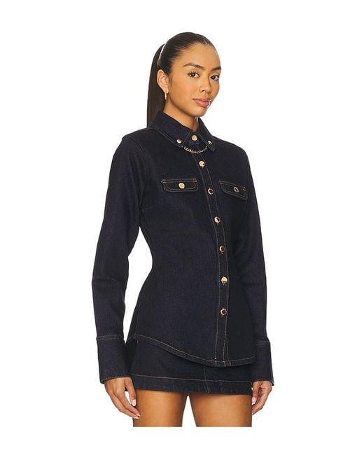 retroféte Blue Hemd Jorun