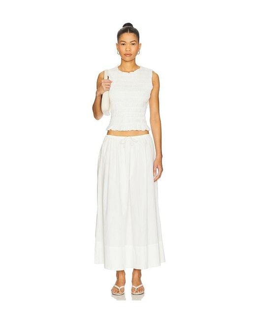 Pistola White Noelle Poplin Maxi Skirt