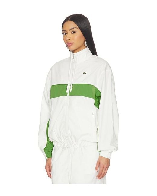 Lacoste White Relaxed Fit Twill Jacket