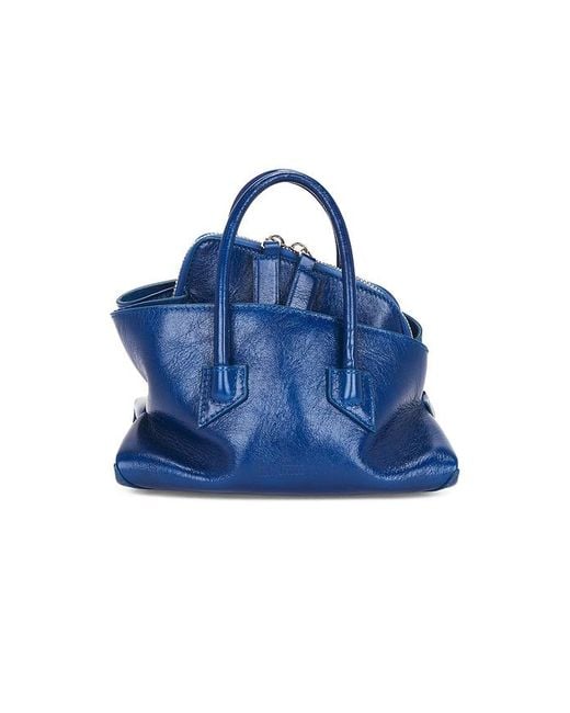 The Attico Blue La Passeggiata Mini Top Handle Bag