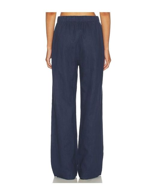 Artless Blue Linen Relaxed Pants