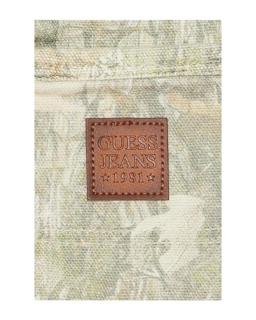 Guess Natural Canvas Utility Carpenter Short for men