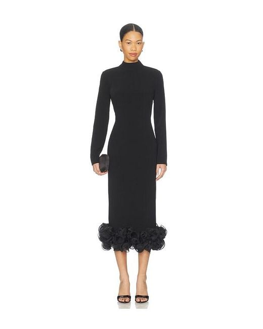 Lovers + Friends Black Ophelia Midi Dress