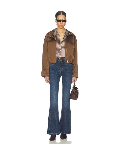 FAVORITE DAUGHTER Blue The Valentina Super High Rise Flare Jean