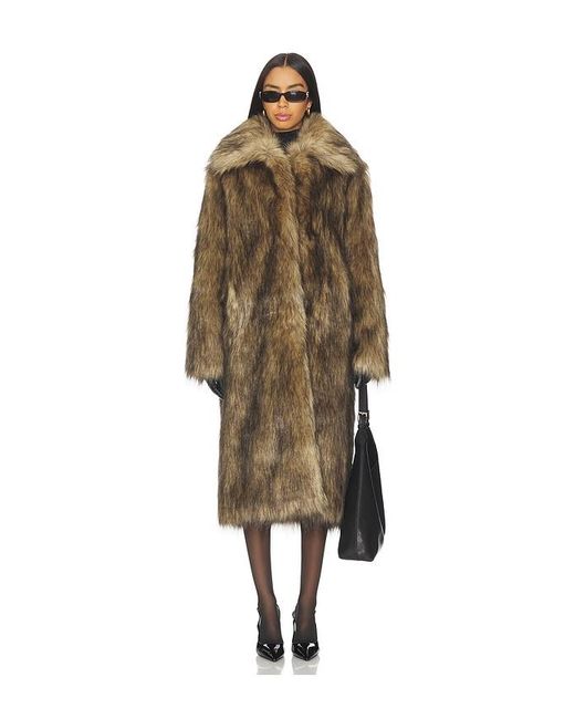 superdown Natural X Emma Leger Carmela Faux Fur Coat