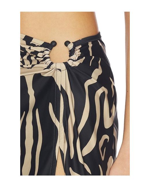 Johanna Ortiz Black Palms Nuevo Destino Midi Skirt