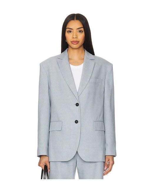 Chaqueta Quinn En Color Bebe Azul Talla En Anine Bing de color White