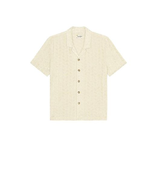 Marine Layer Natural Leo Terry Resort Shirt for men
