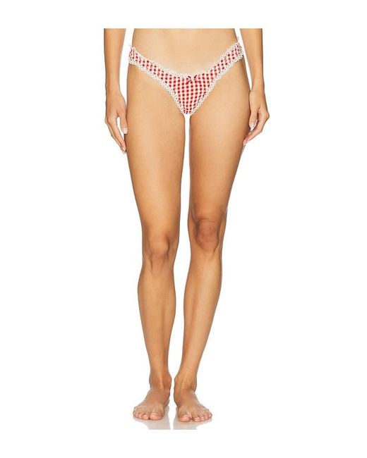 For Love & Lemons White Scotch Bonnet Gingham Panty