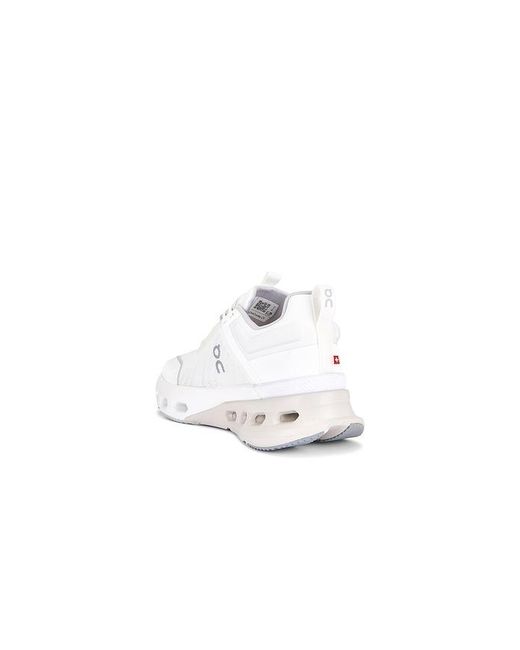 On Shoes White Cloudnova X Sneaker