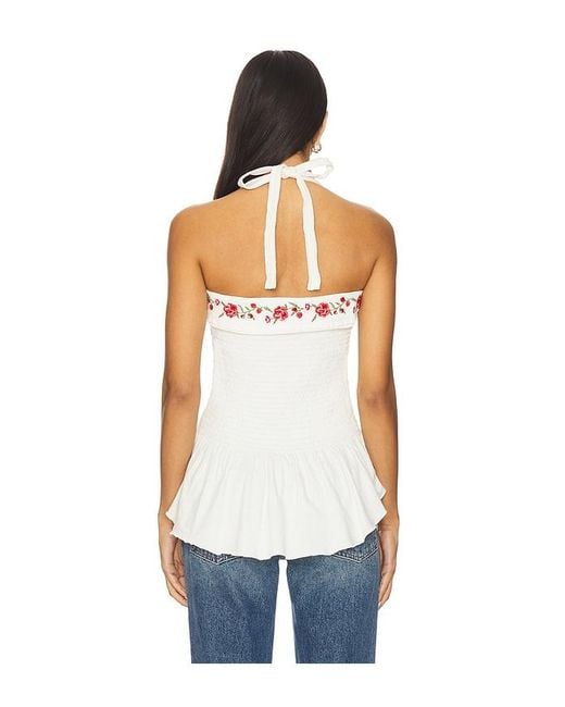 Free People White X Revolve Alee Top