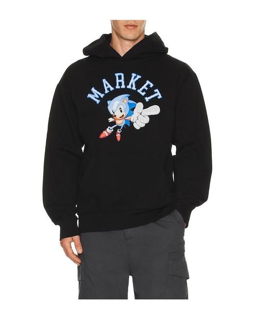 Market Black X Sonic No 1 Hoodie for men