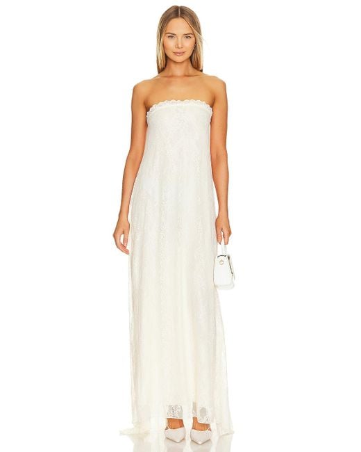 WeWoreWhat Strapless Lace Maxi in White | Lyst WeWoreWhat Strapless Lace Maxi in White | Lyst