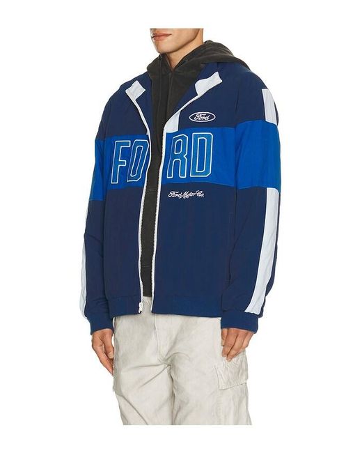 Junk Food Blue Ford Windbreaker Jacket for men