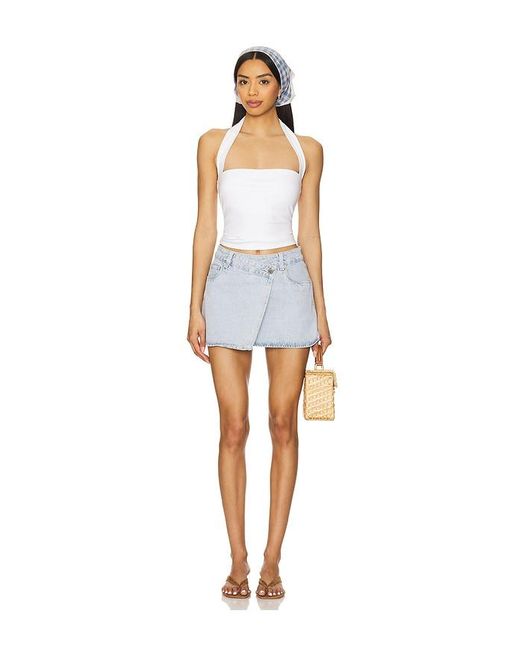 Blank NYC Blue Denim Wrap Skirt