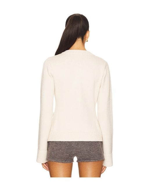 GOOD AMERICAN Natural Button Front Knit Cardigan