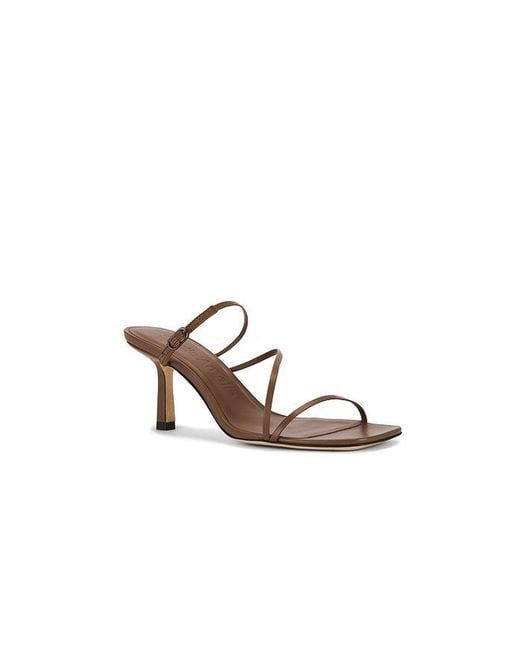 STUDIO AMELIA Brown Bias Wrap 70 Heel