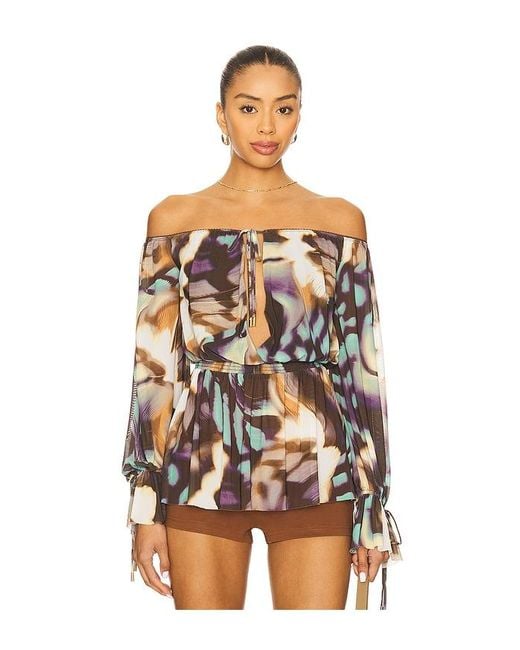 AFRM Multicolor Gordon Blouse