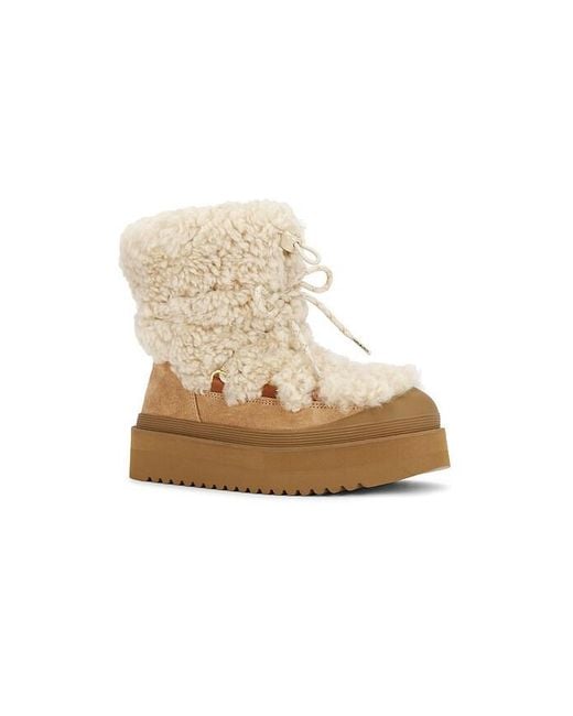 Tory Burch White Mellow Shearling Boot