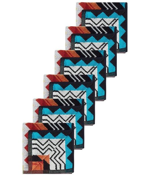 Missoni Red Giacomo Face Towel 6 Piece Set
