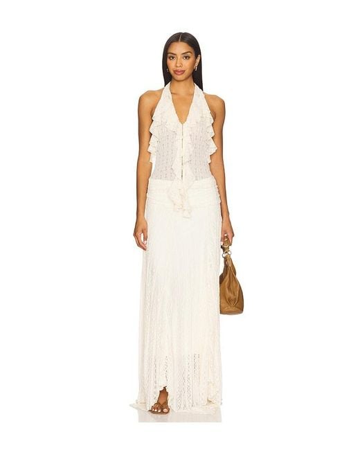 MORE TO COME Natural Karina Maxi Skirt