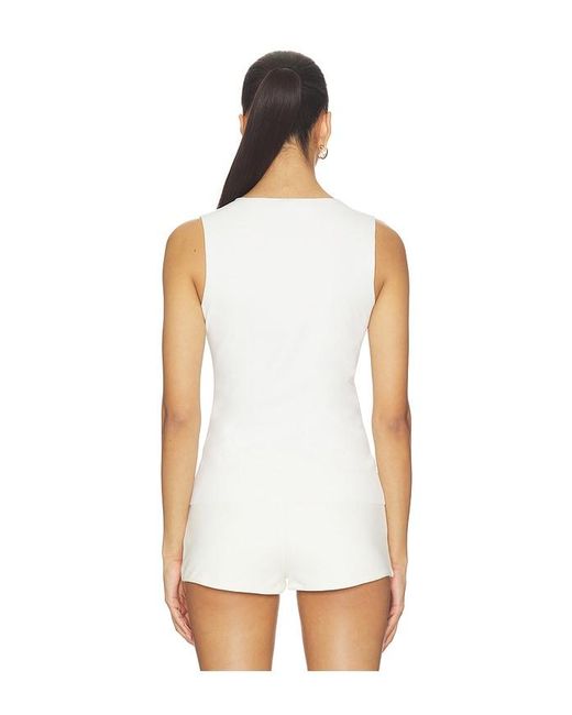geel White Iris Top