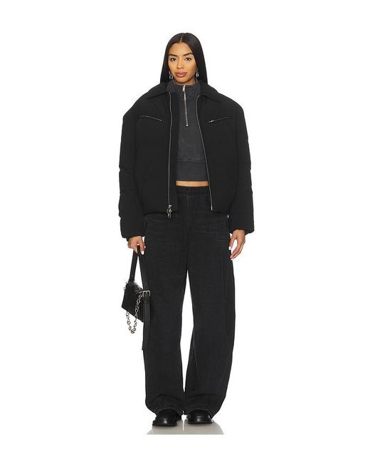 Alexander Wang Black Moto Puffer Jacket